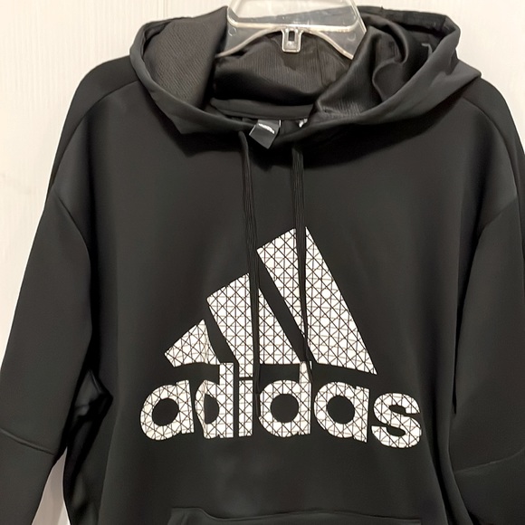 NWT Adidas black w/white Graphic BOS TI drawstring HOODIE SWEATSHIRT MensSize XL - Picture 11 of 11